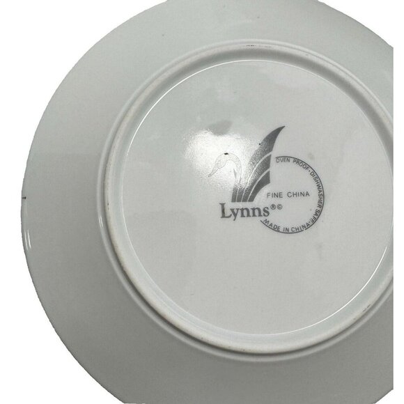 Vintage Lynns St Maria Bread Dessert‎ Plates Set Of 4 Christmas Holly Fine China - Picture 8 of 10